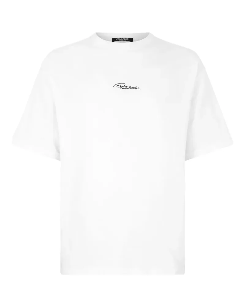 Roberto Cavalli T-Shirt mit Logo - Weiß Weiß