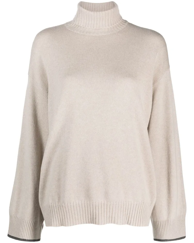 Brunello Cucinelli Fein gestricktes Sweatshirt - Nude Nude