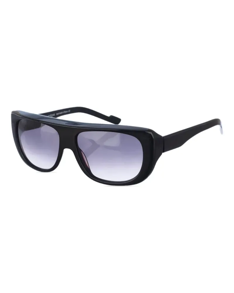 Courrèges Sonnenbrille mit geometrischem Gestell - Schwarz Schwarz