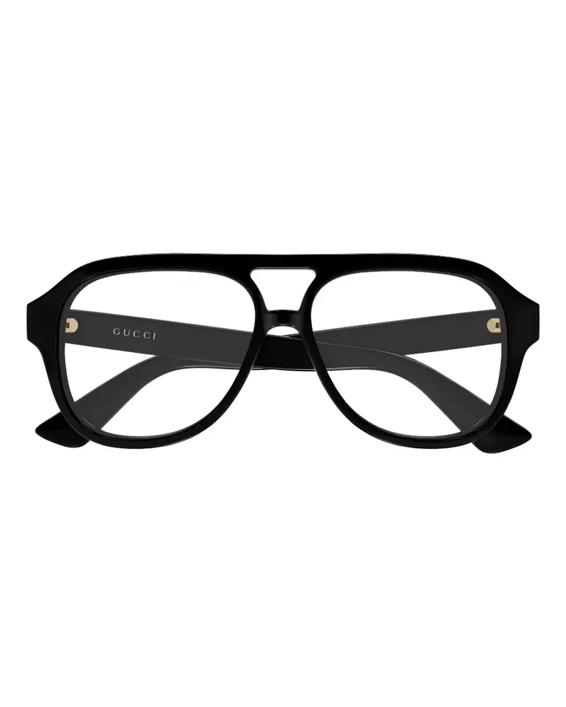 Gucci Klassische Pilotenbrille - Schwarz Schwarz
