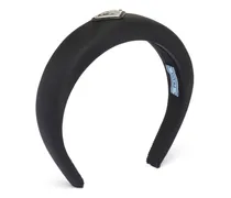Re-Nylon Haarreif mit Logo - Schwarz
