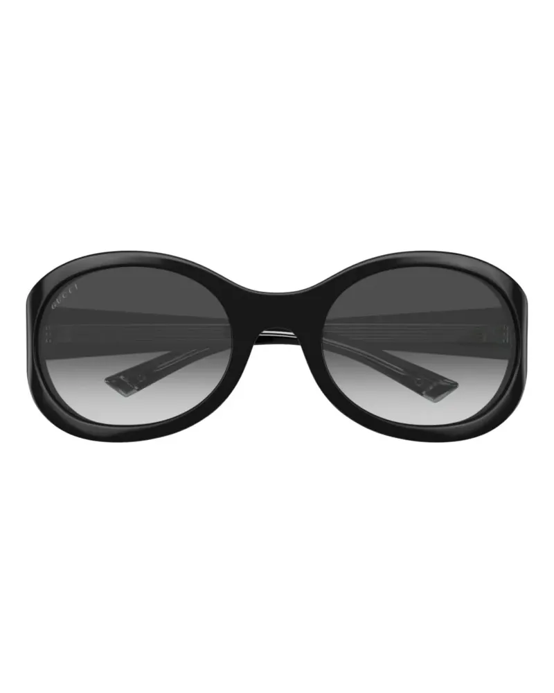 Gucci Sonnenbrille mit Oversized-Gestell - Schwarz Schwarz