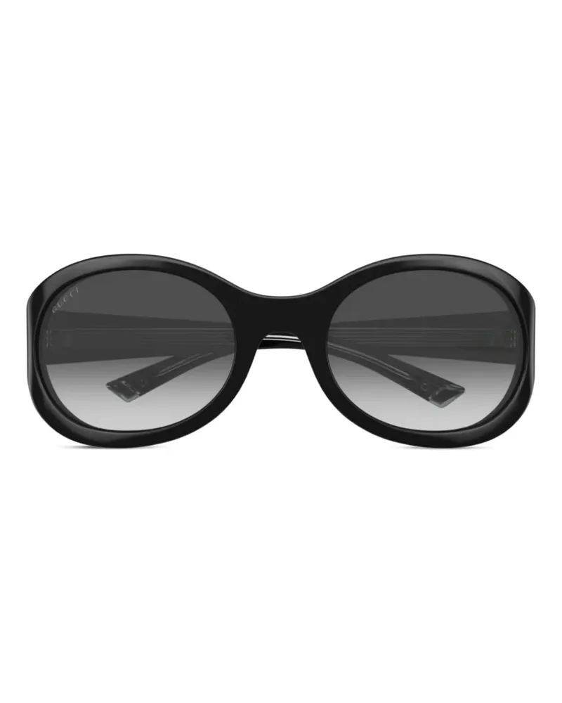 Gucci Sonnenbrille mit Oversized-Gestell - Schwarz Schwarz