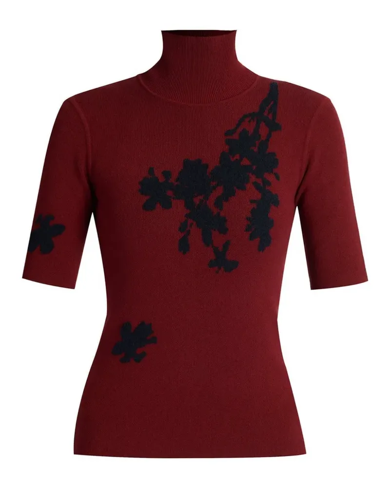 Erdem Jacquard-Top mit kurzen Ärmeln - Rot Rot