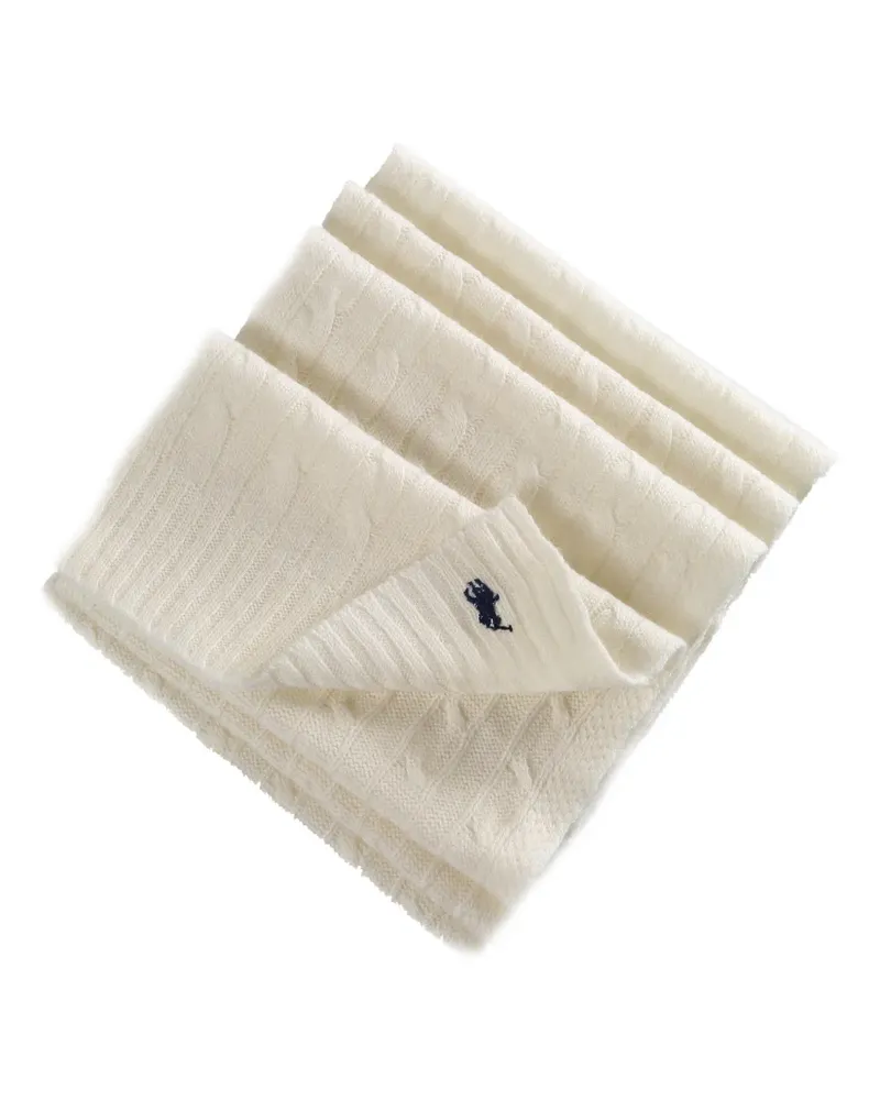 Ralph Lauren logo-embroidered scarf - Nude Nude