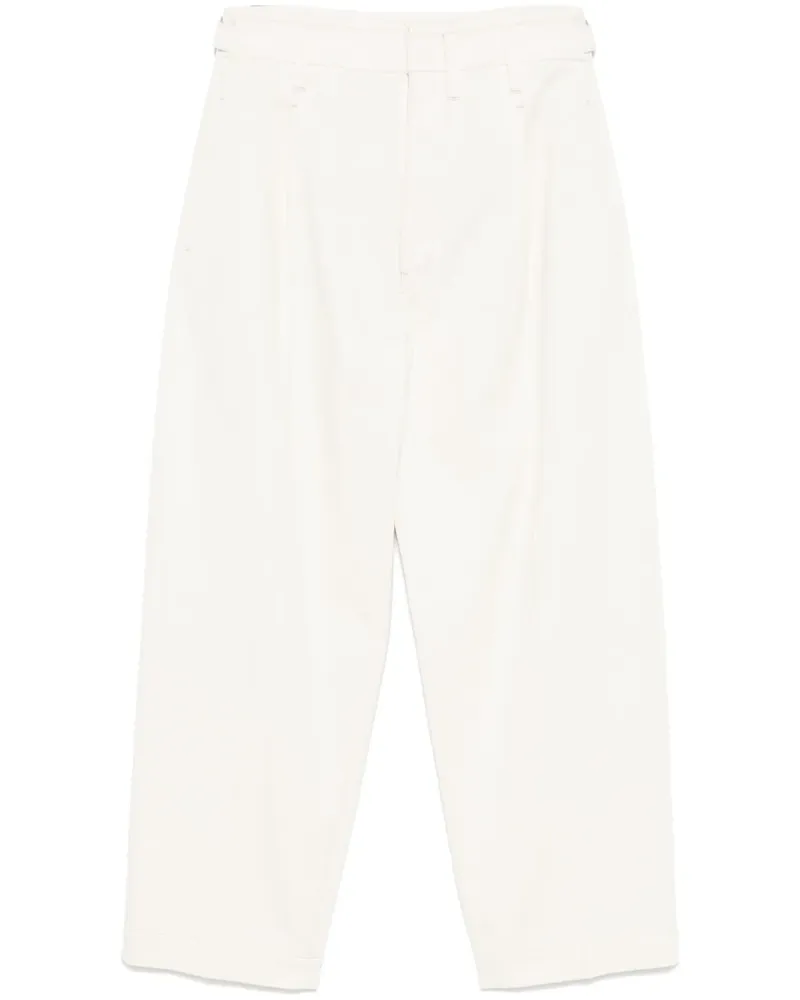 Christophe Lemaire Tapered-Hose mit Bundfalten - Weiß Weiß