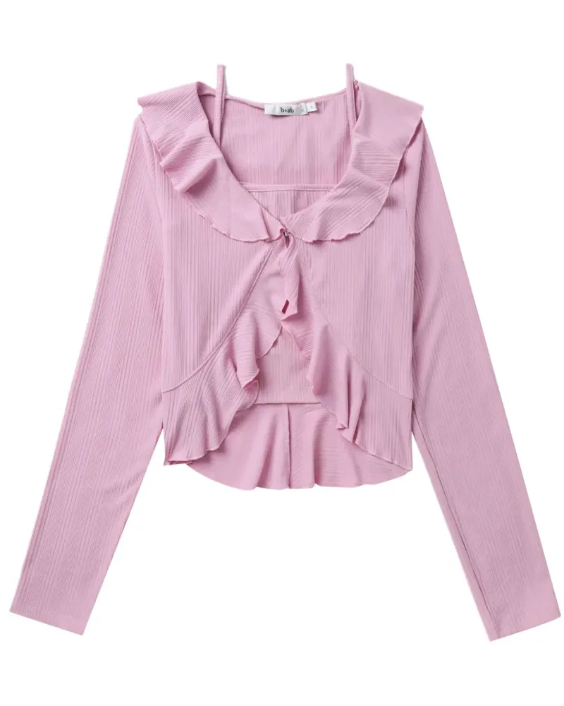 b+ab Set aus Cardigan und Oberteil - Violett Violett