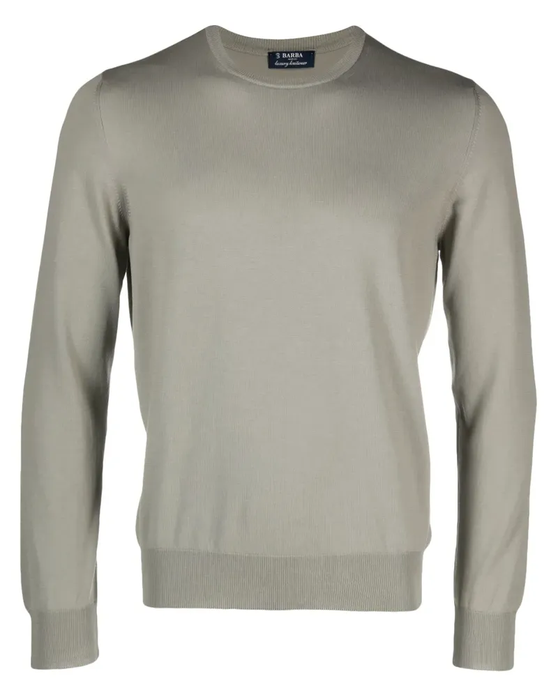 BARBA Pullover mit rundem Ausschnitt - Grün Grün