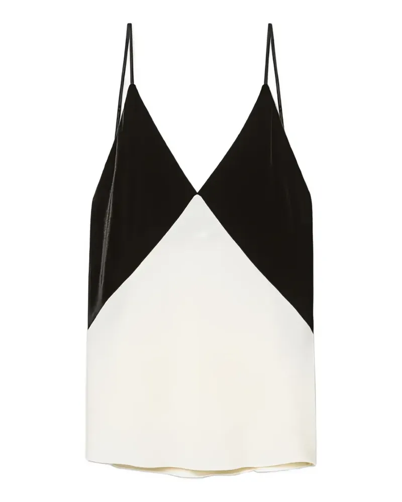 forte_forte colour-block tank top - Schwarz Schwarz