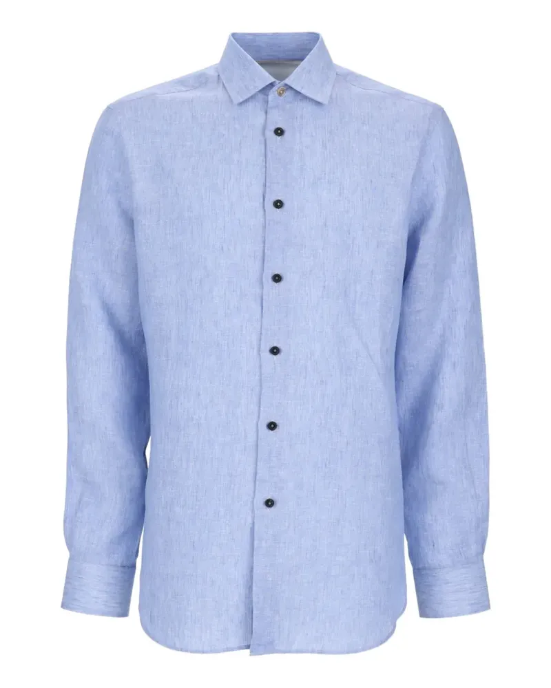 Paul Smith Geknöpftes Leinenhemd - Blau Blau