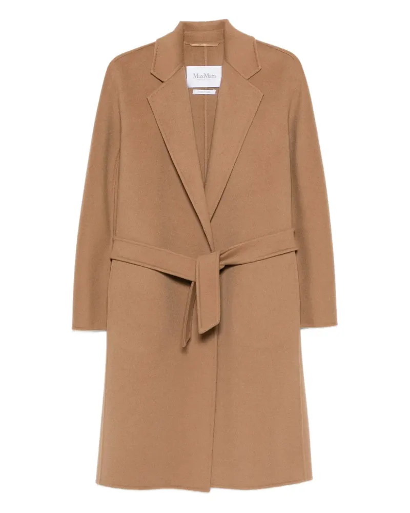 Max Mara Aceri tie-waist coat - Braun Braun