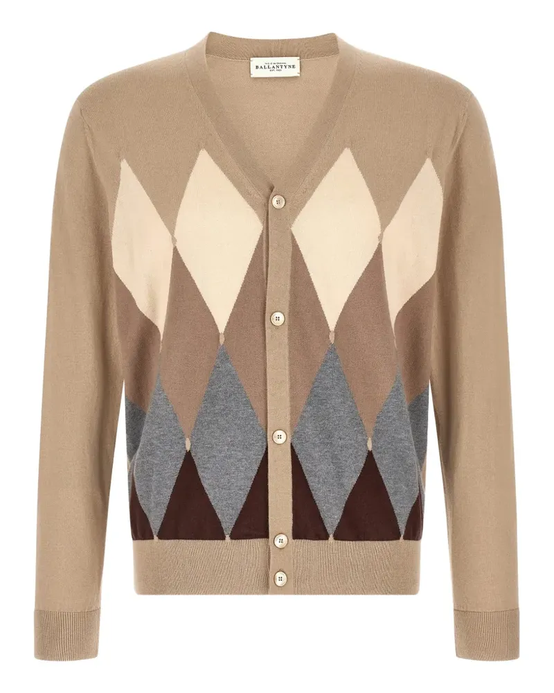 Ballantyne V-neck cardigan - Nude Nude