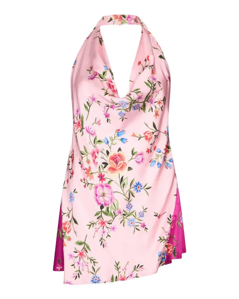 Liu Jo Top mit Blumen-Print - Rosa Rosa