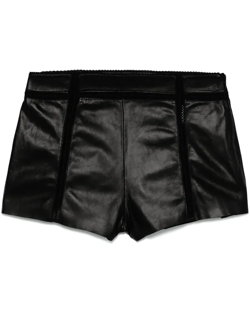Blumarine Shorts aus Leder - Schwarz Schwarz