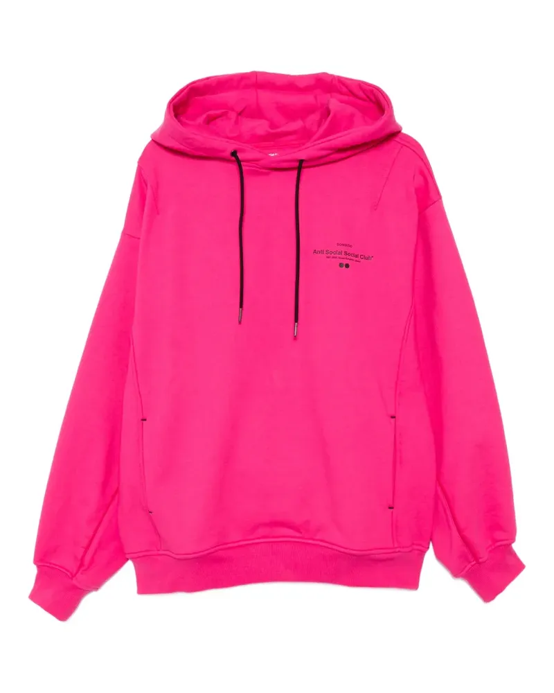 SONGZIO x ASSC logo-print hoodie - Rosa Rosa