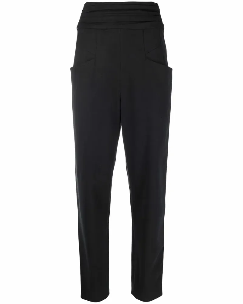 Isabel Marant Tapered-Hose mit hohem Bund - Schwarz Schwarz