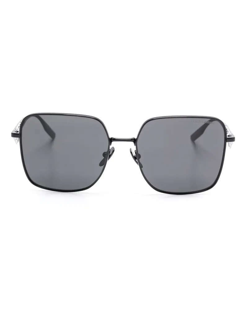 Dolce & Gabbana Sonnenbrille mit eckigem Gestell - Schwarz Schwarz