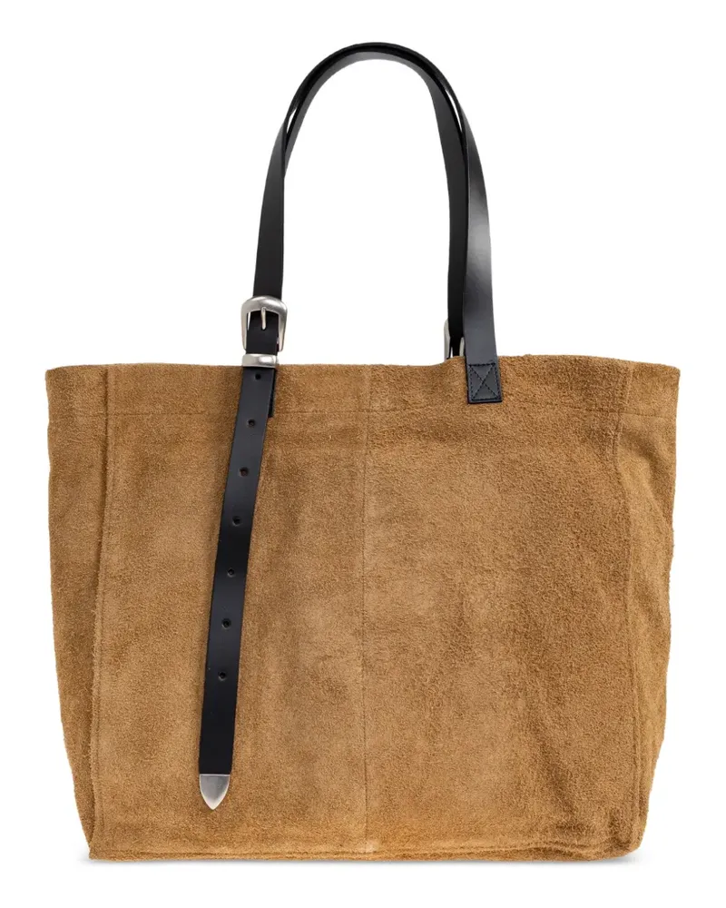 AllSaints Haven buckle-detail tote bag - Braun Braun