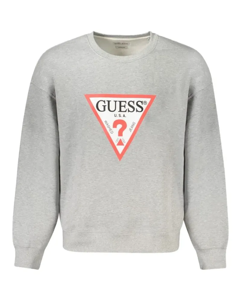 Guess logo-print crew-neck sweatshirt - Grau Grau