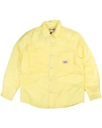 Stüssy logo-patch shirt jacket Gelb