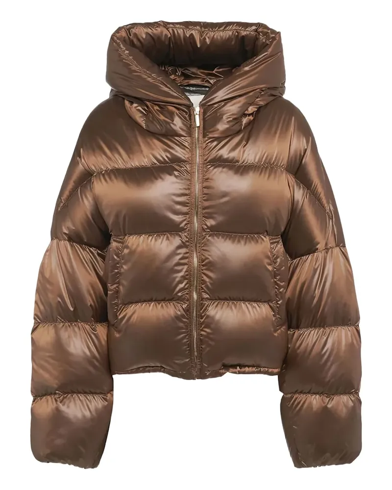 Max Mara Gefütterte Kapuzenjacke - Braun Braun