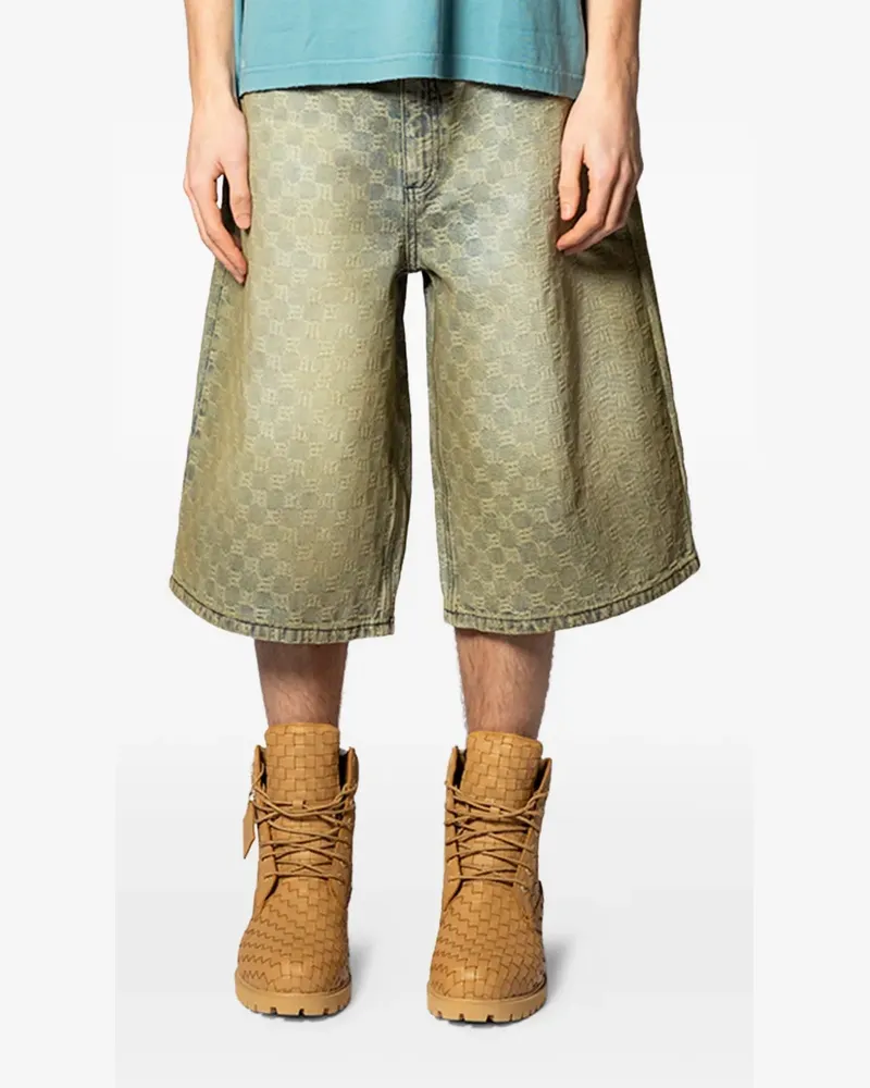 MISBHV Gemusterte Jeans-Shorts - Nude Nude