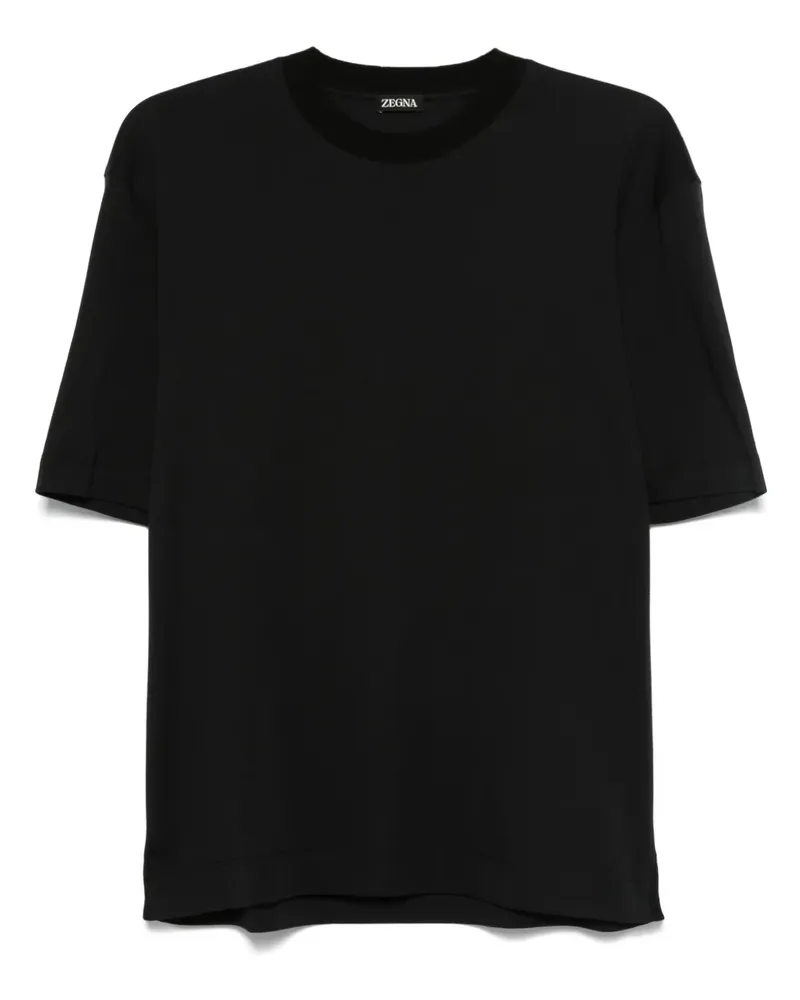 Ermenegildo Zegna T-Shirt mit rundem Ausschnitt - Schwarz Schwarz
