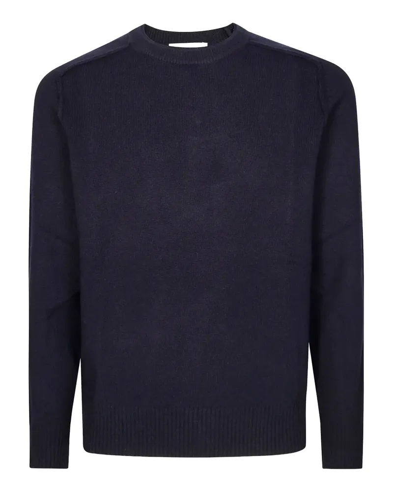 Paolo Pecora Milano Knitwear mit sichtbaren Nähten - Blau Blau