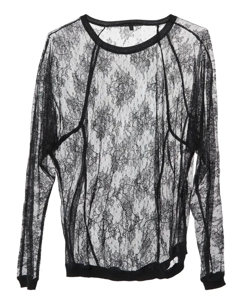 Maje floral lace top - Schwarz Schwarz