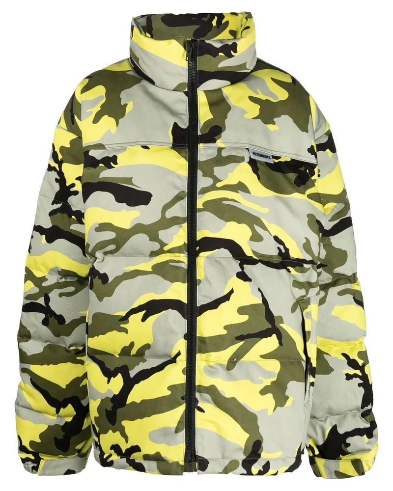 VETEMENTS Gefütterte Jacke mit Camouflage-Print Grün