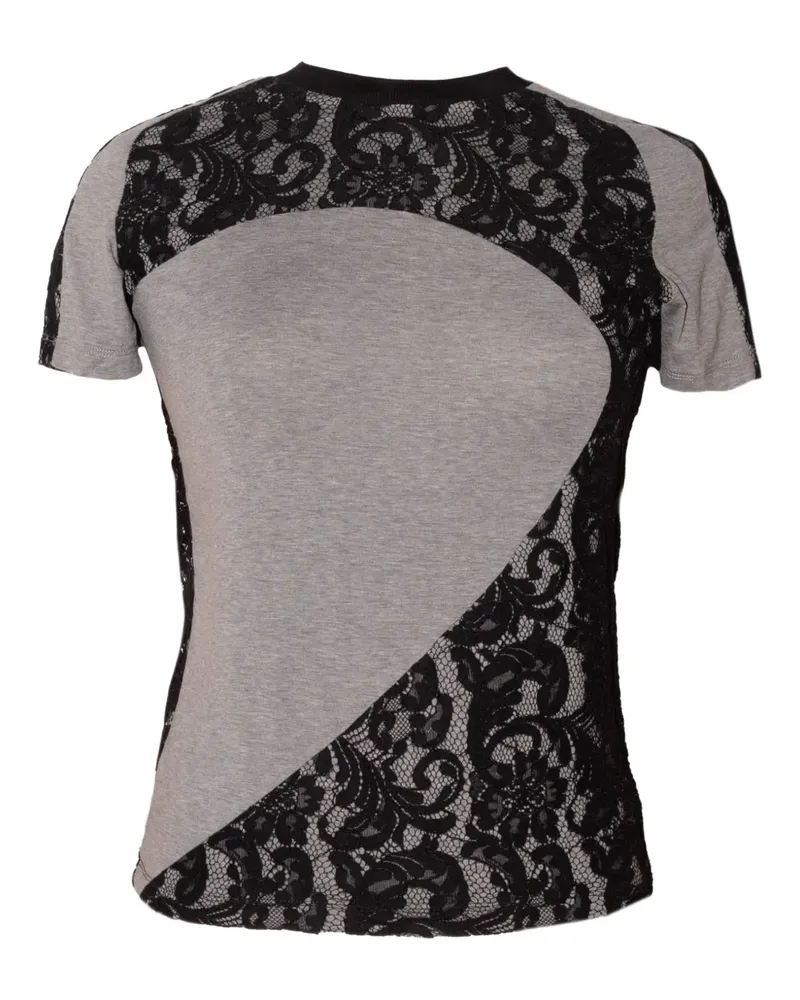 Carven lace-panelled T-shirt - Grau Grau
