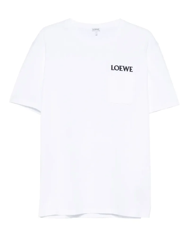 Loewe T-Shirt mit Taschendetail - Weiß Weiß