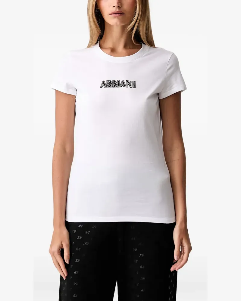 Armani Exchange T-Shirt mit Logo-Verzierung - Weiß Weiß