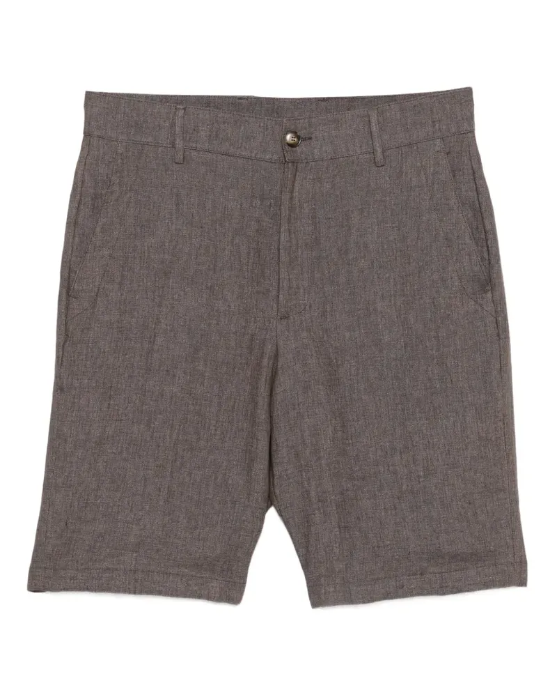 Canali Shorts aus Leinen - Braun Braun