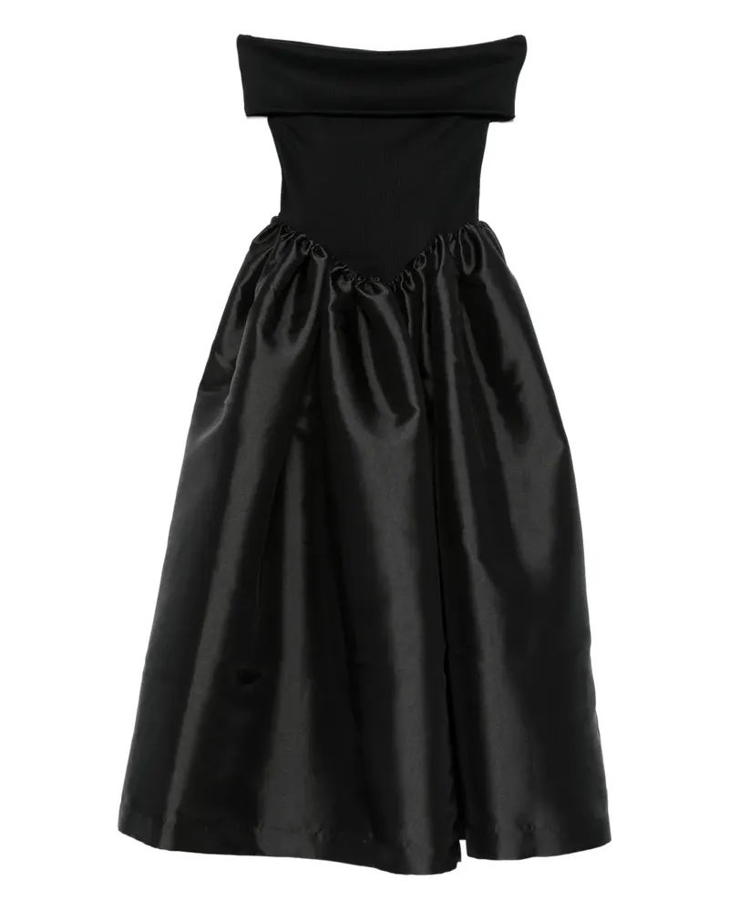 Marques ' Almeida off-shoulder midi dress - Schwarz Schwarz