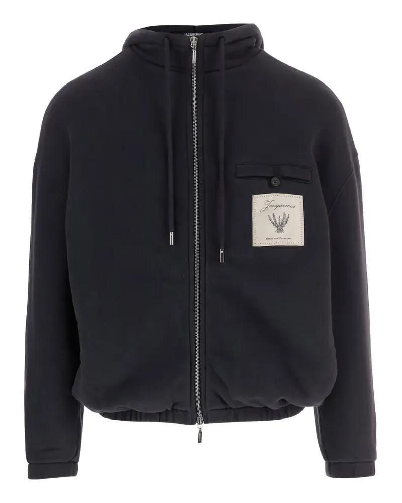 Jacquemus Kapuzenjacke mit Reißverschluss - Schwarz Schwarz