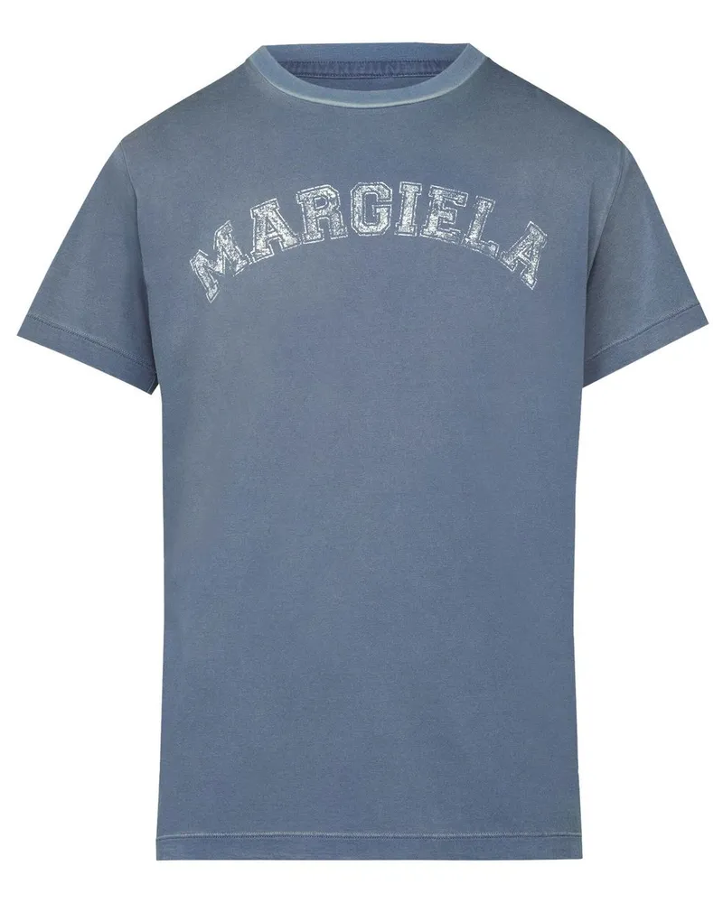 Maison Margiela T-Shirt mit Logo-Print - Blau Blau