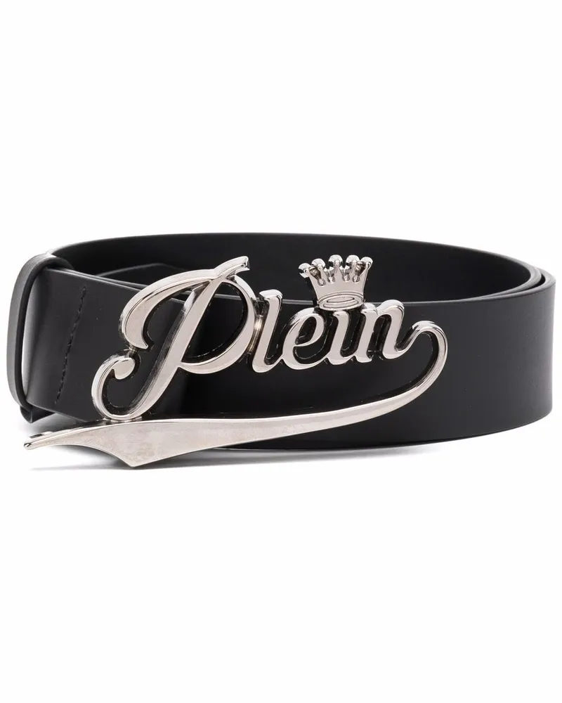 Philipp Plein Gürtel mit Logo-Schnalle - Schwarz Schwarz