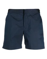 Orlebar Brown Bulldog Badeshorts mit Taillenriegeln Blau