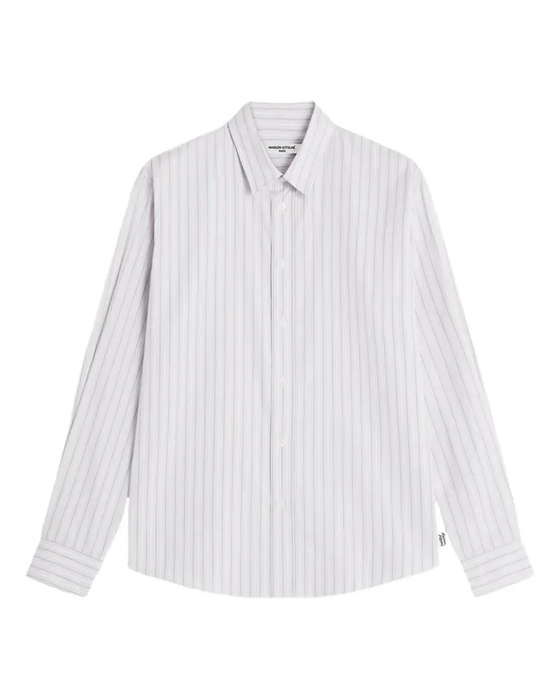 Kitsuné striped button shirt - Weiß Weiß