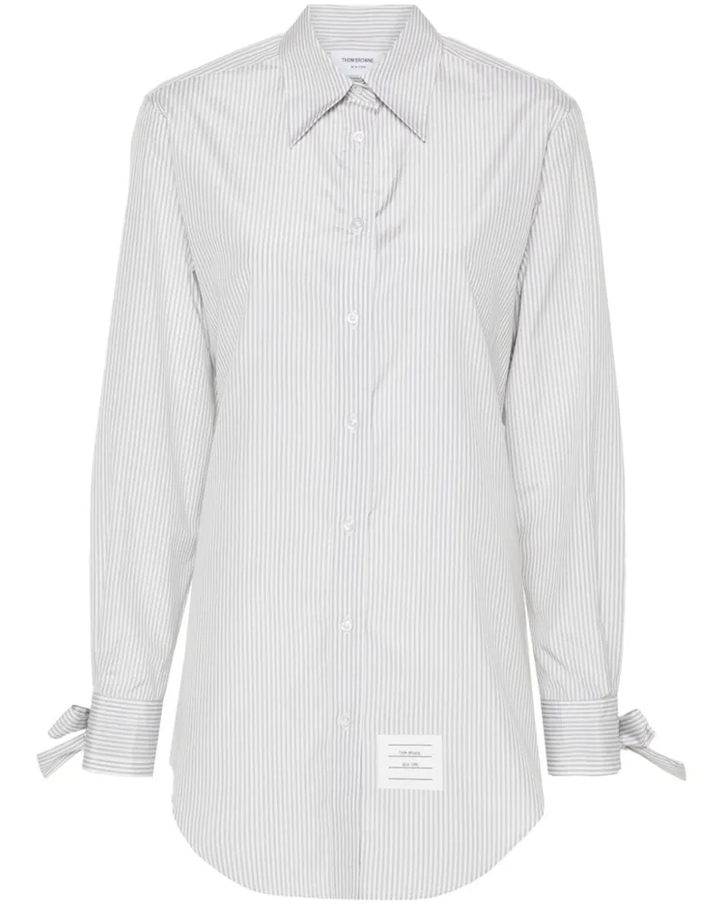 Thom Browne Hemdkleid mit Schleifenbündchen - Grau Grau