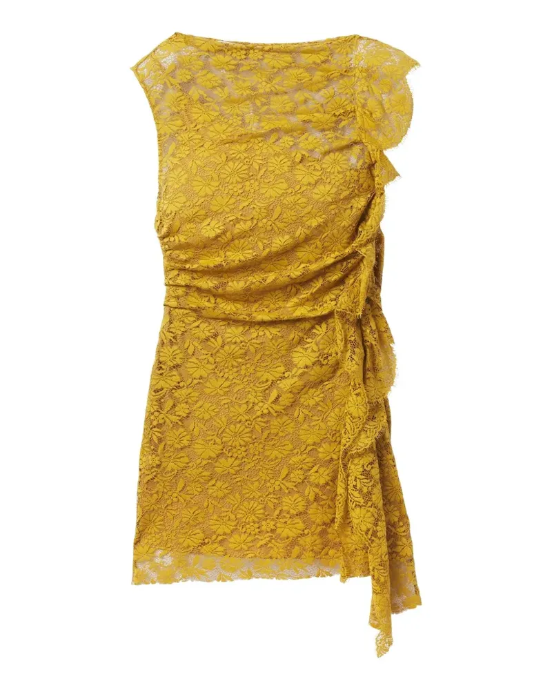 A.L.C. Astra ruffled mini dress - Gelb Gelb