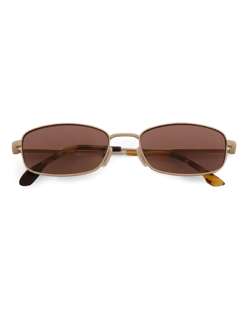 Victoria Beckham rectangle-frame sunglasses - Gold Gold