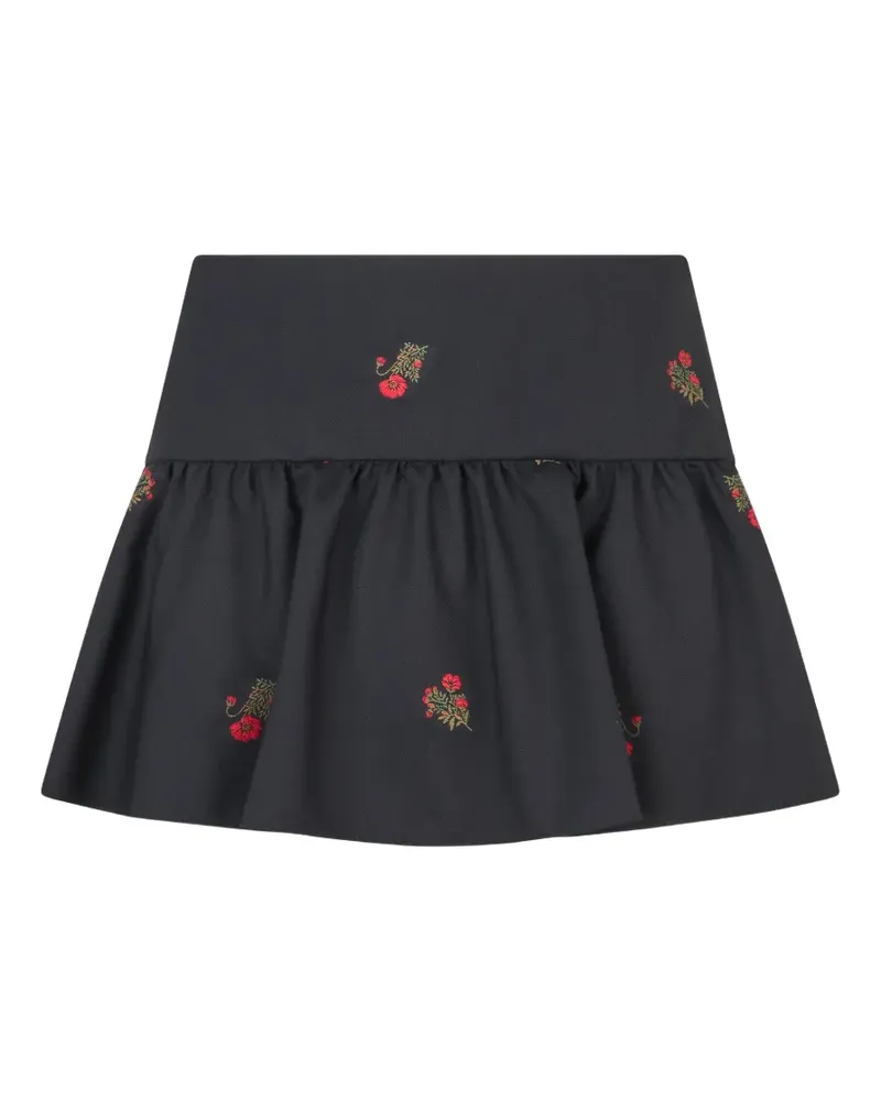 Valentino Garavani Shorts mit Blumenmuster - Schwarz Schwarz
