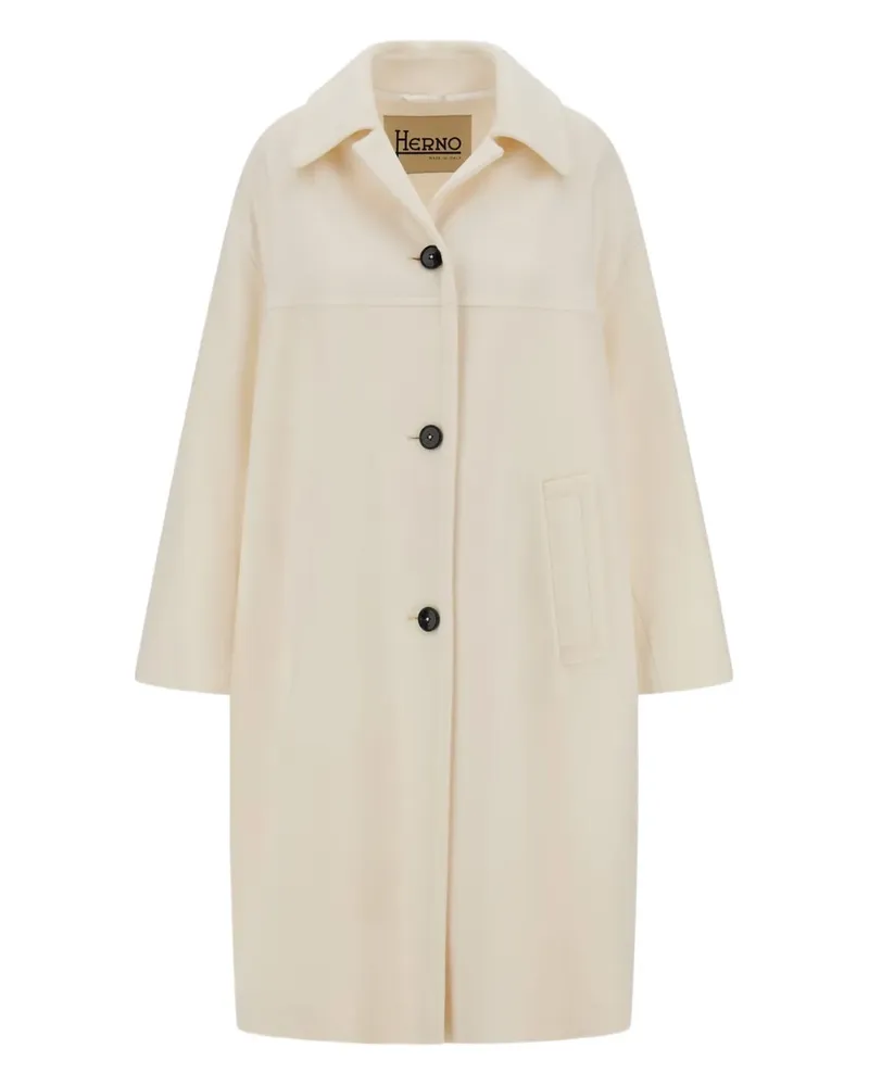 Herno Einreihiger Mantel - Weiß Weiß
