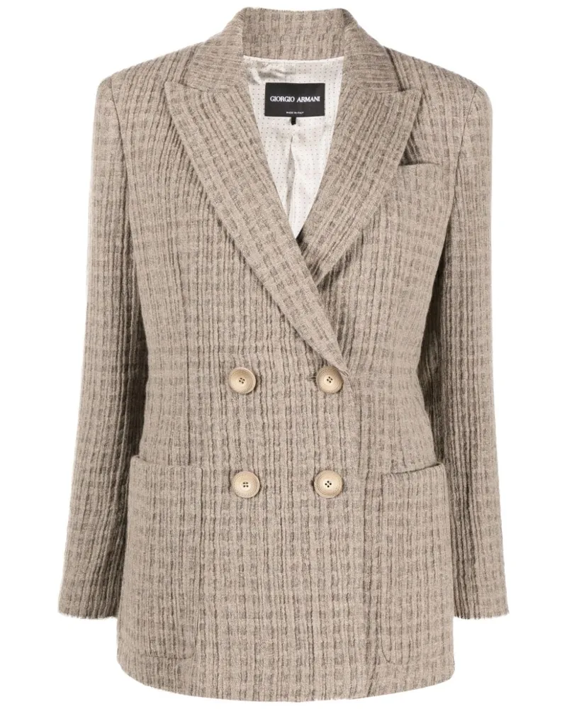 Giorgio Armani Doppelreihiger Blazer - Nude Nude