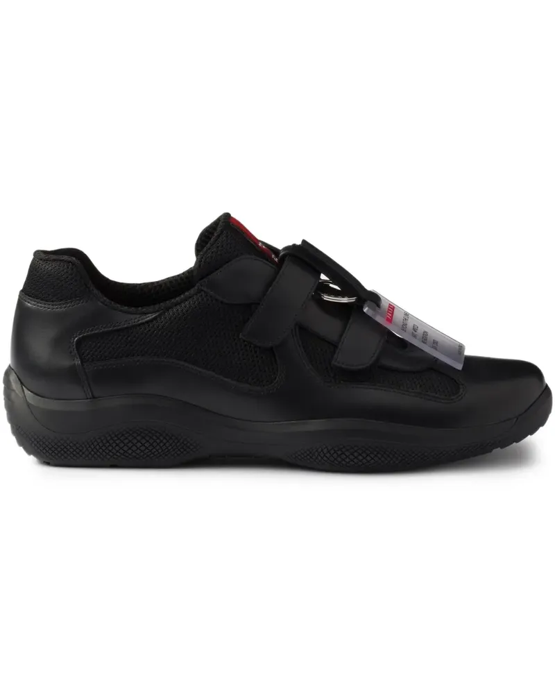 Prada America's Cup Sneakers mit Klettverschluss - Schwarz Schwarz