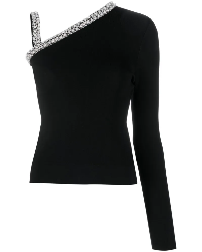 Karl Lagerfeld One-Shoulder-Top - Schwarz Schwarz