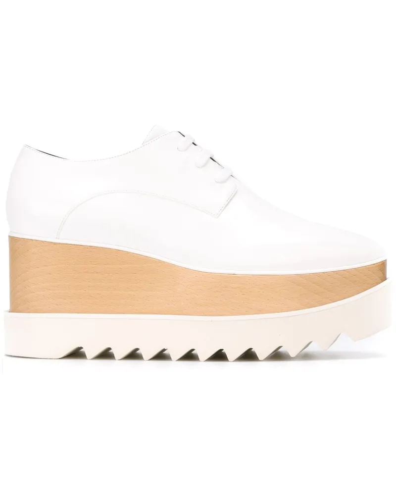 Stella McCartney Britt' Flatform-Schnürschuhe Weiß