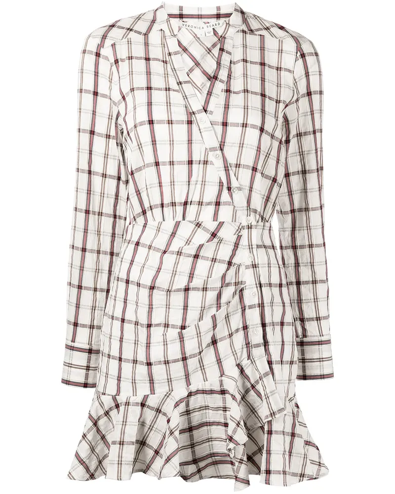 Veronica Beard Kariertes Sherry Kleid - Weiß Weiß